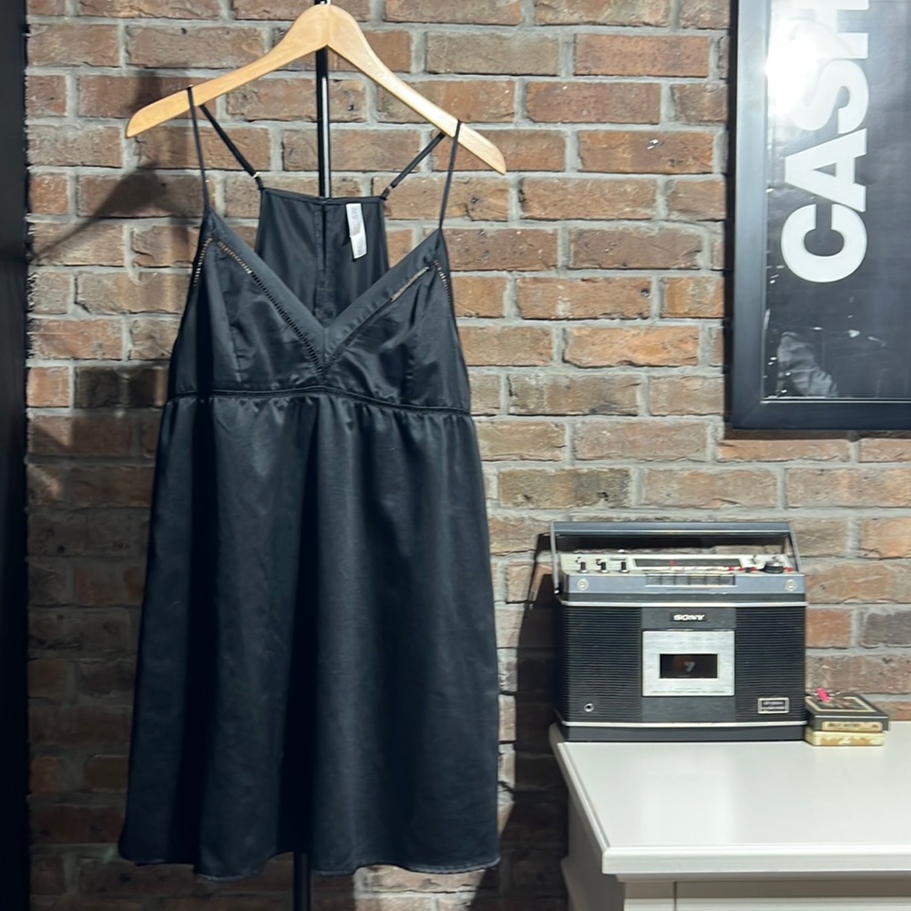 Black slip dress